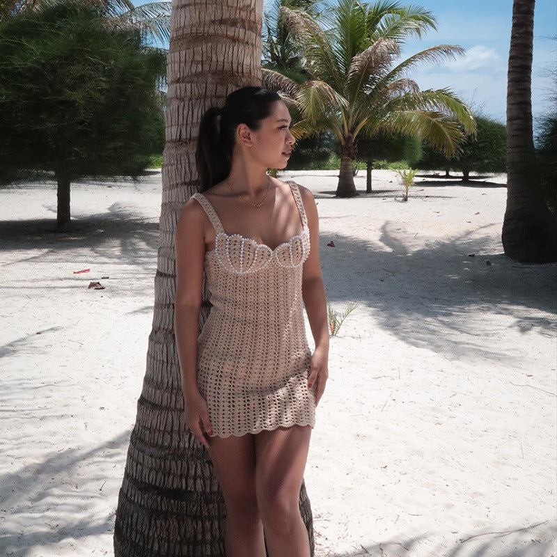 gestricktes Strandkleid