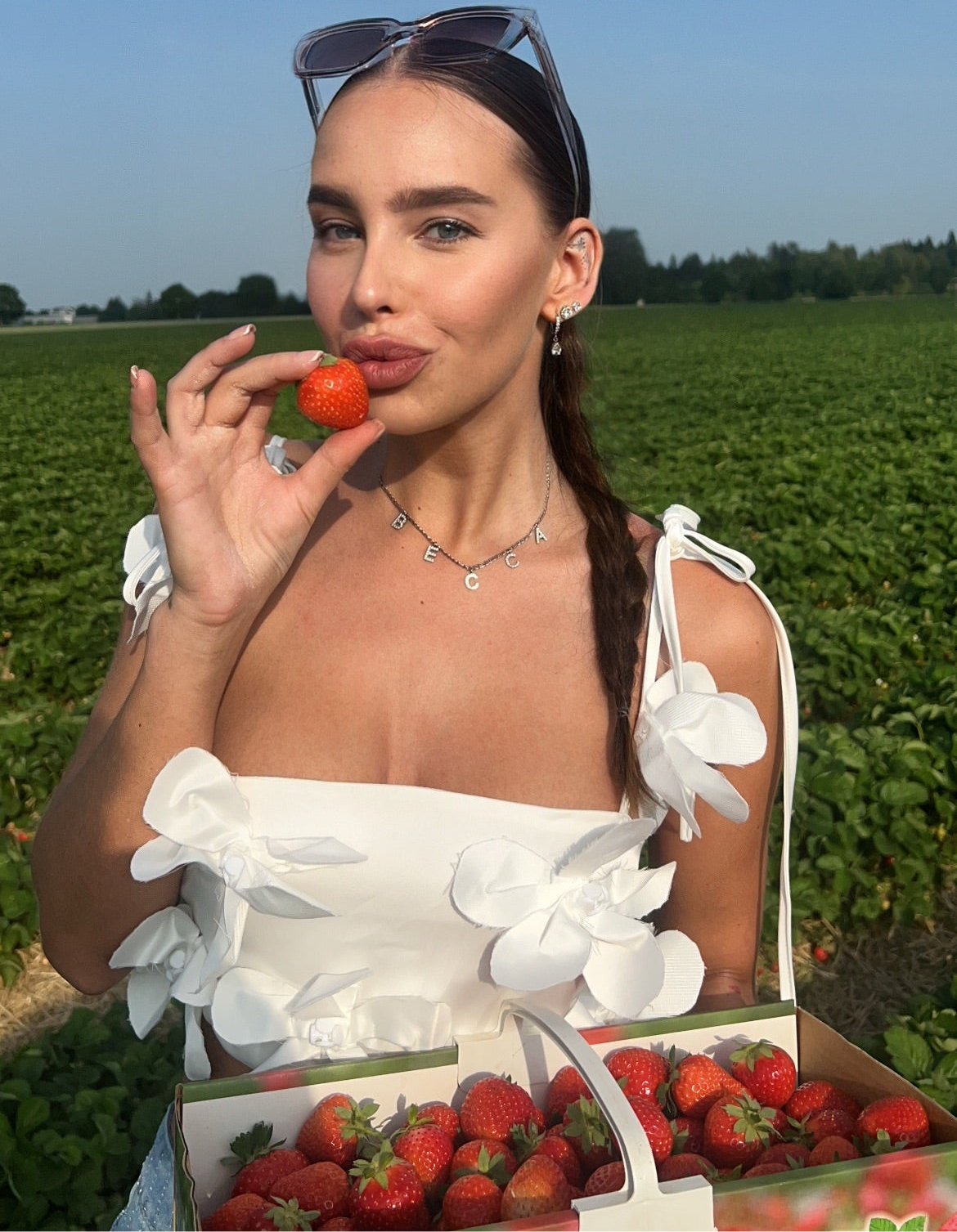 Cropped-Top mit Blumen