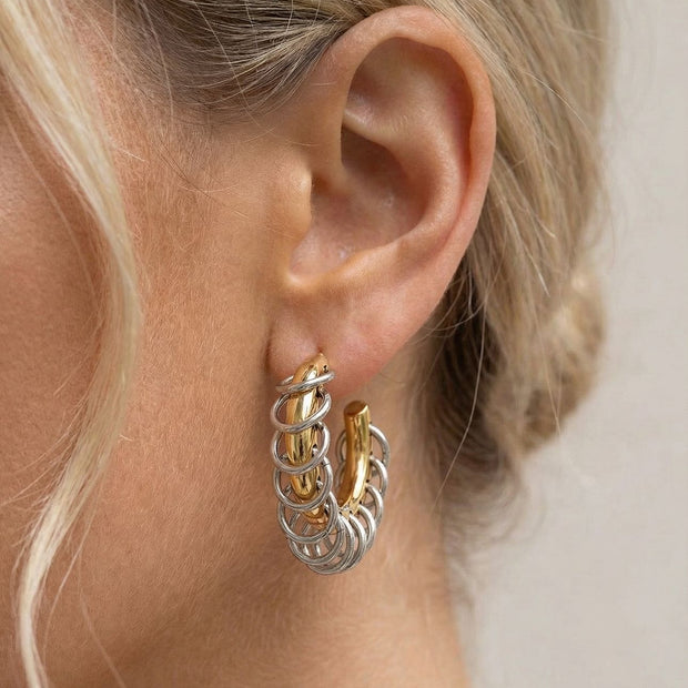 Chain Luxe hoop earrings